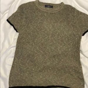 Zara knit short sleeve top
